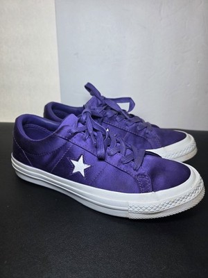 Converse One Star Ox Purple Satin Low Top Sneakers Men's 5 Women's 7 