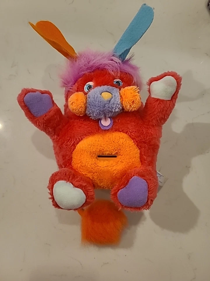 Banco de monedas Plush Plucky Popples 1986 9" Foto 4 de 4
