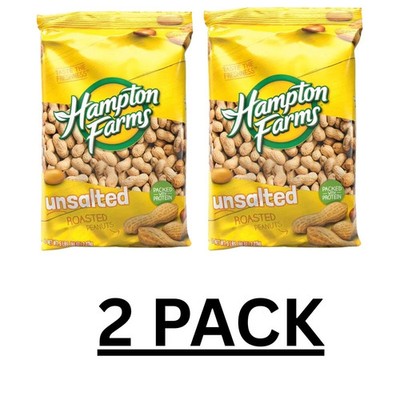 Hampton Farms Unsalted In Shell Peanuts 10 lb USA Grown Gluten Free 2 Pack Bag