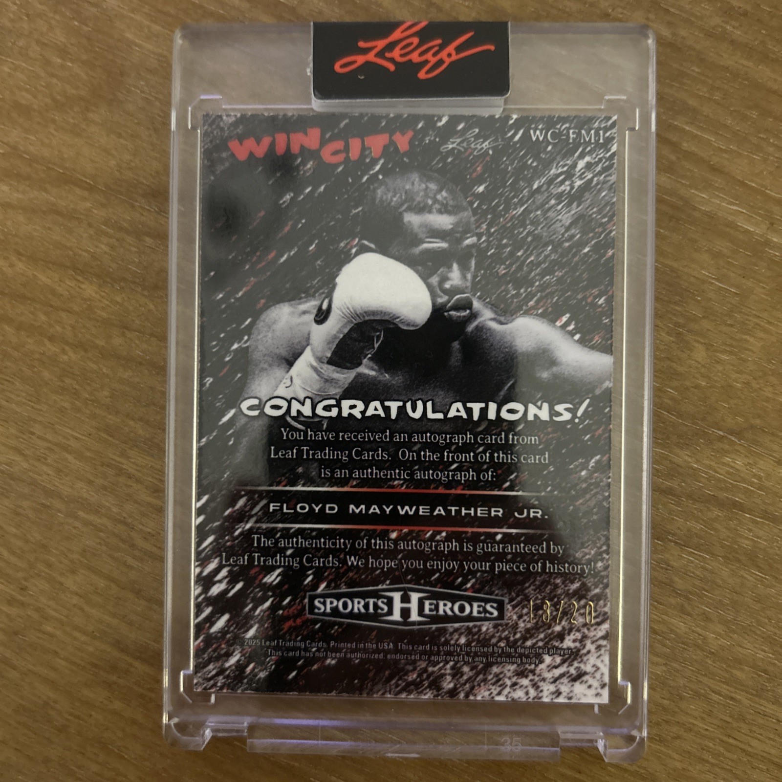 2025 Leaf Metal Sports Heroes - Win City Floyd Mayweather Jr. #WC-FM1 Silver /20 view 2