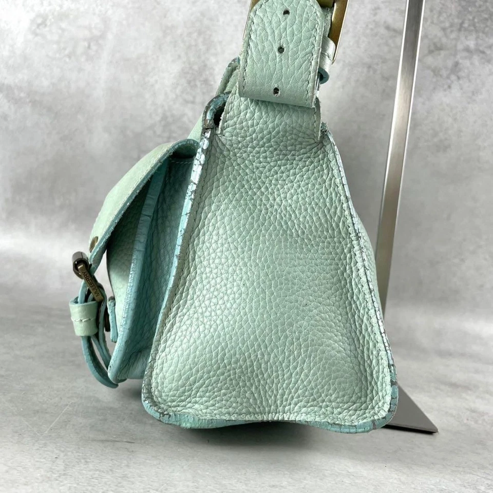 Bolsa de ombro Mulberry Roxanne couro verde esmeralda excelente estado - Imagem 4 de 4