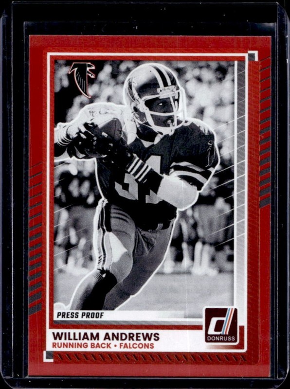 2025 Panini Donruss William Andrews Press Proof Red #247 Falcons
