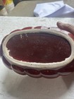 Maurice of California Oval Scalloped Glazed Burgundy Red Planter/Bowl 1977-1932 — photo 2