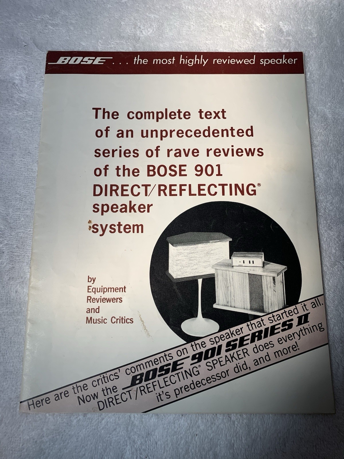 Vintage Original Bose 901 Series II Reviews Brochure