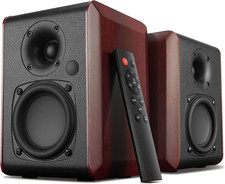 Powered Bluetooth Bookshelf Speakers with 3.75" Woofer, 30W 2 Record Player Spea
