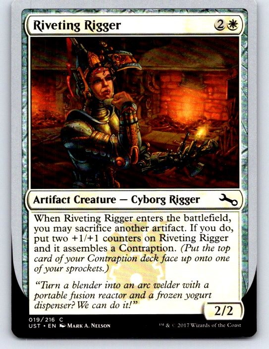 Riveting Rigger 19 Common Unstable Magic: The Gathering Lightly Played