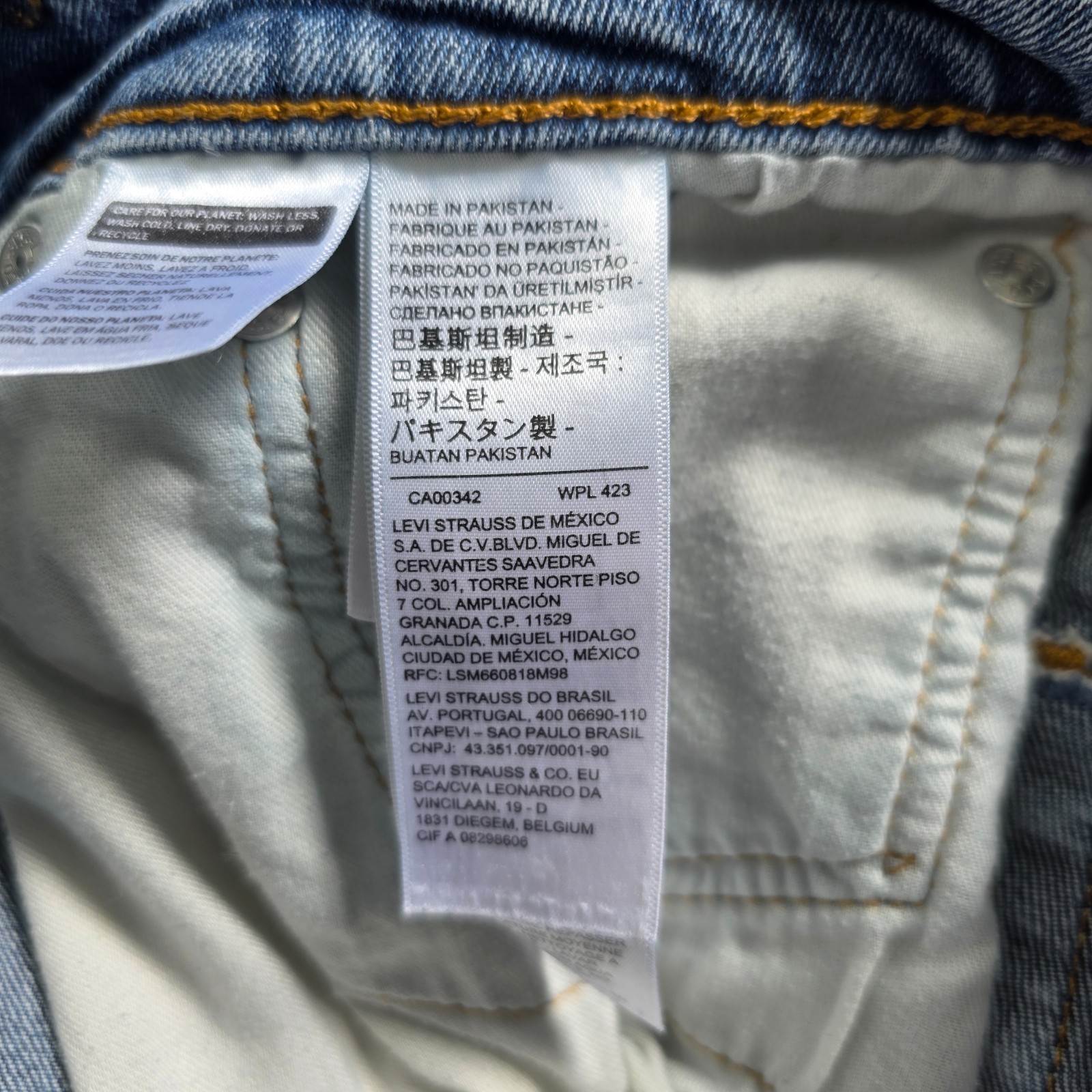 Levi’s 505 Mens Blue Straight Leg Jeans W32 L31 Stretch Denim Casual image 10