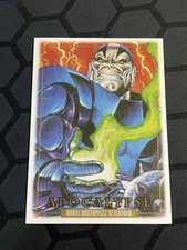 2024 SkyBox Marvel Masterpieces 92 Platinum Apocalypse #9 Canvas Error back