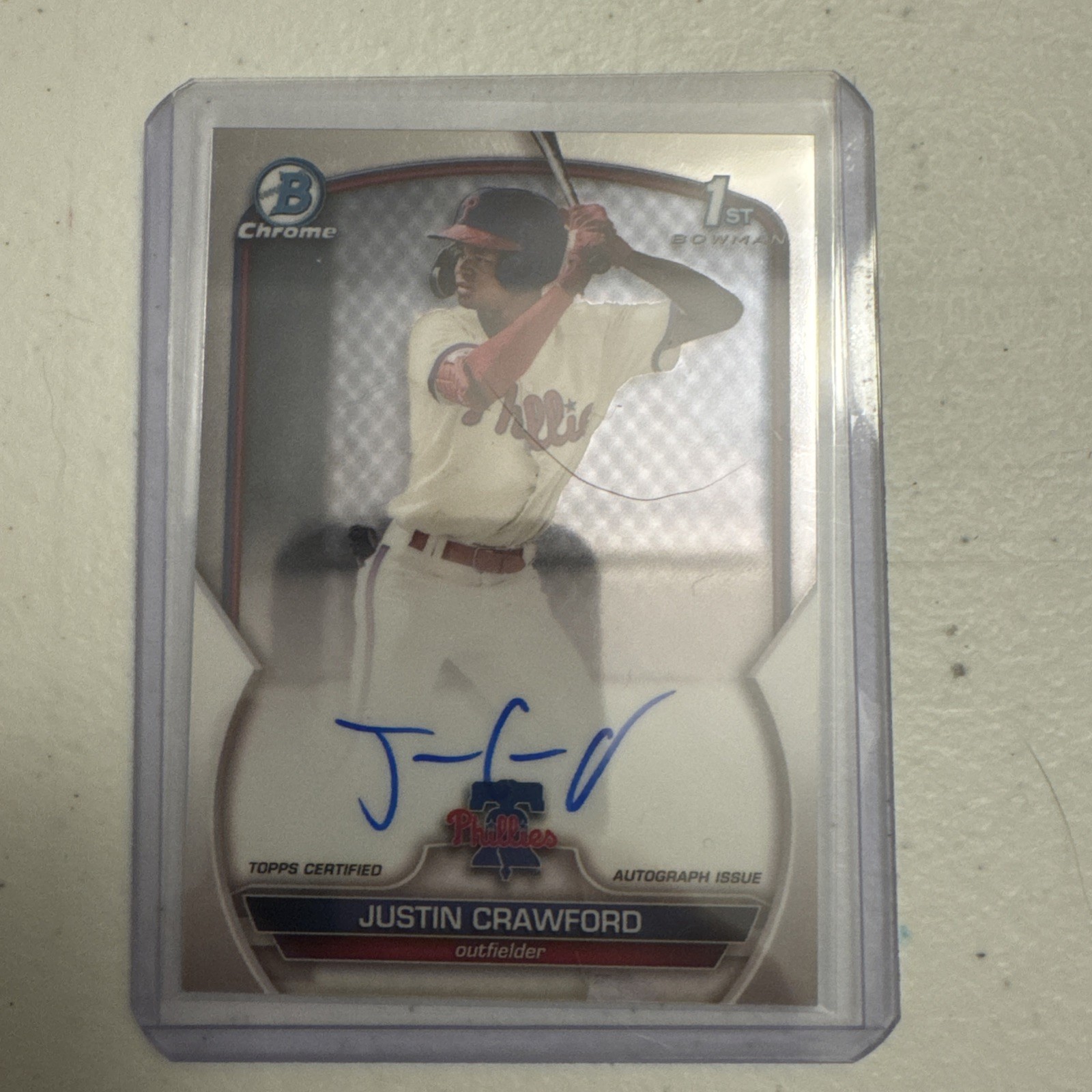 2023 Bowman Chrome Justin Crawford 1st Auto CPA-JC Philadelphia Phillies First