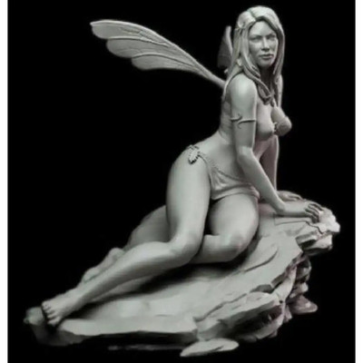 1/24 75mm Resin Model Kit Beautiful Girl Pretty Fairy Tales Unpainted