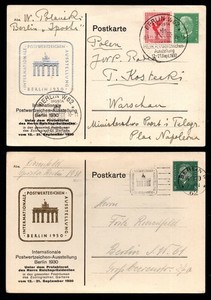 Int'l Postage Stamp Exhibitition Berlin 1930 - PP- Mi PP 109 & Mi PP 113