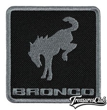 Ford Bronco Embroidered Patch Black/Dark Gray Iron-On Sew-On Jacket Backpack Hat