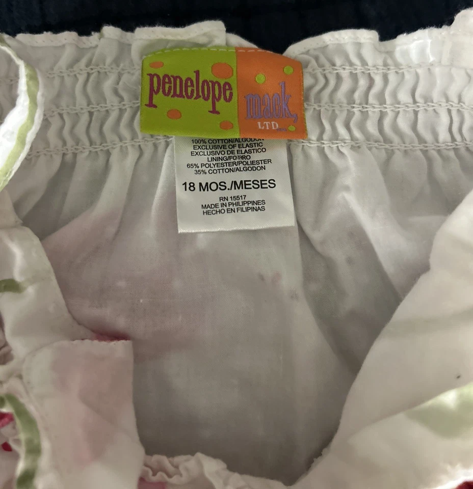 Vestido Penelope Mack Niñas Pequeñas Talla 18 Mos Amapola Floral Forrado Punteado Suizo Foto 3 de 3