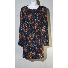 Forever 21 Contemporary Floral Print Long Sleeve Mini Dress Small