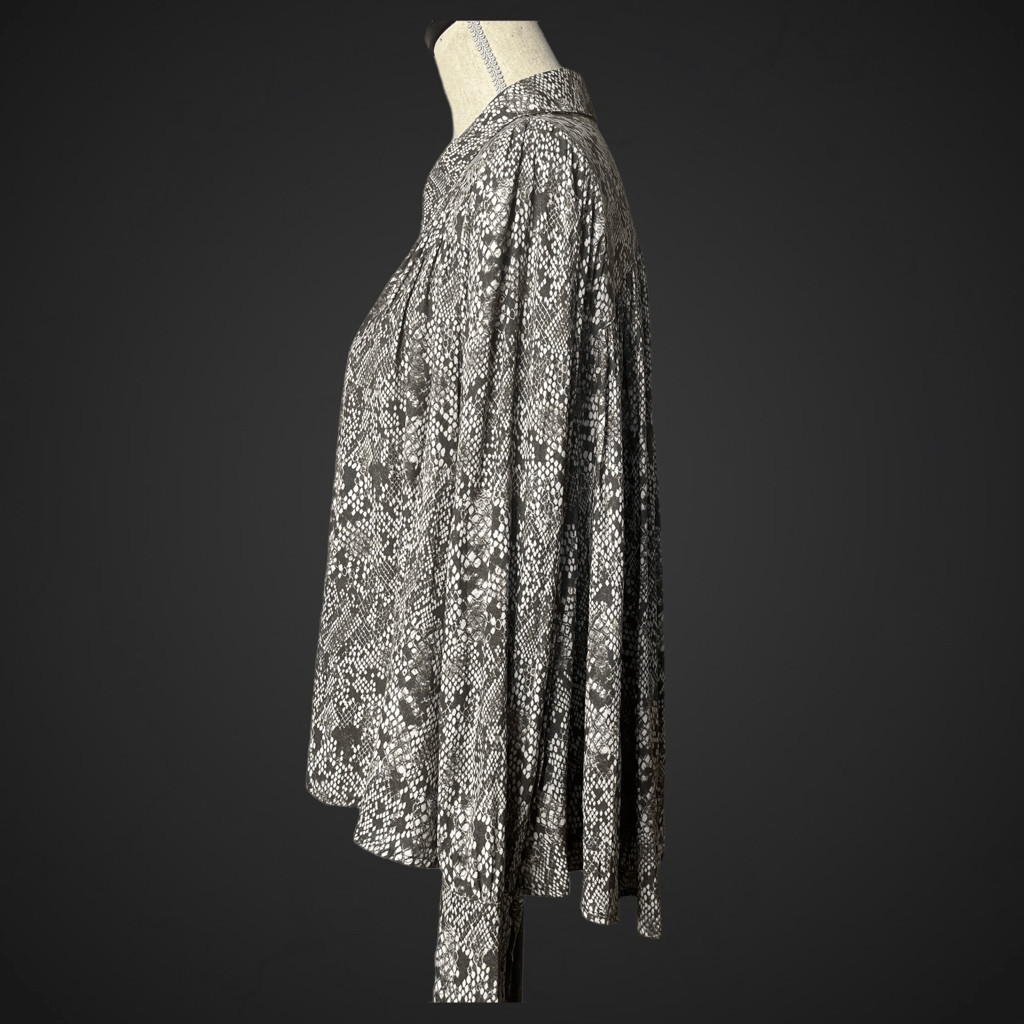 Free People Python Button Up Top with Pleated Bac… - image 4