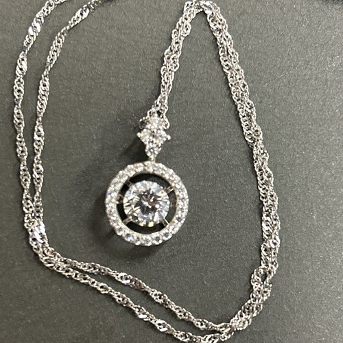 1CT Certified Moissanite Necklace D Color 6-Prong Pendant S925 Silver Women - Picture 2 of 4