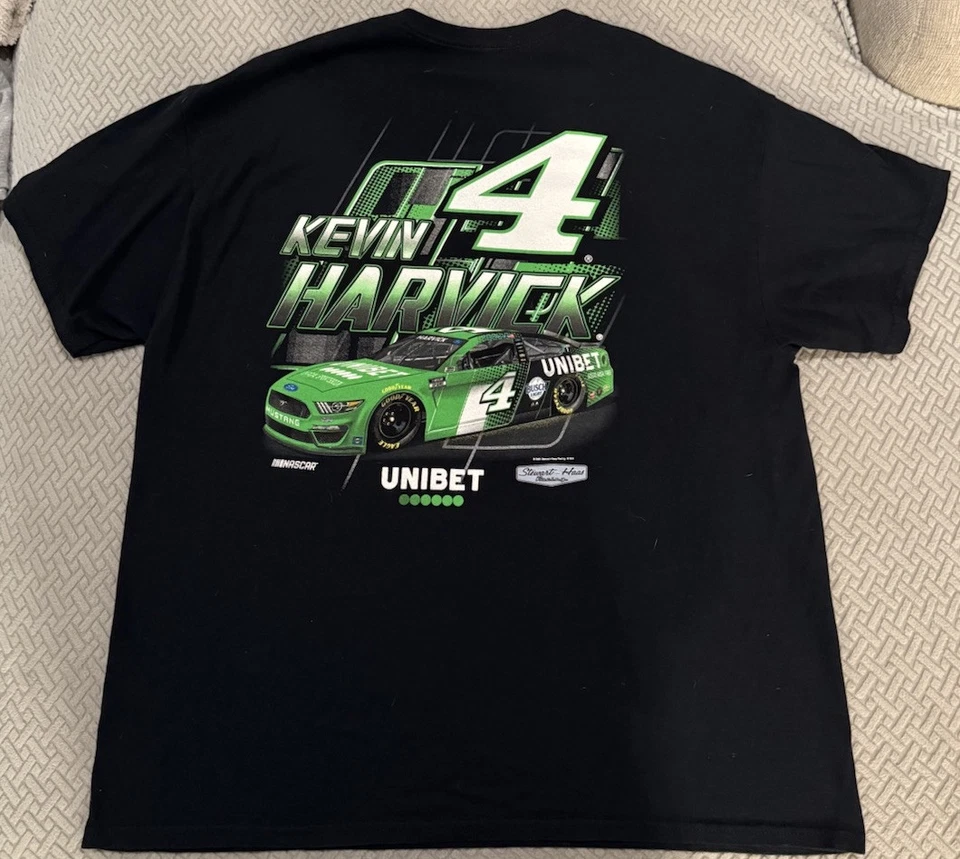2021 Kevin Harvick #4 UNIBET (NASCAR) Shirt - Size X-Large (XL) Fanatics (USED) - Image 2 of 2