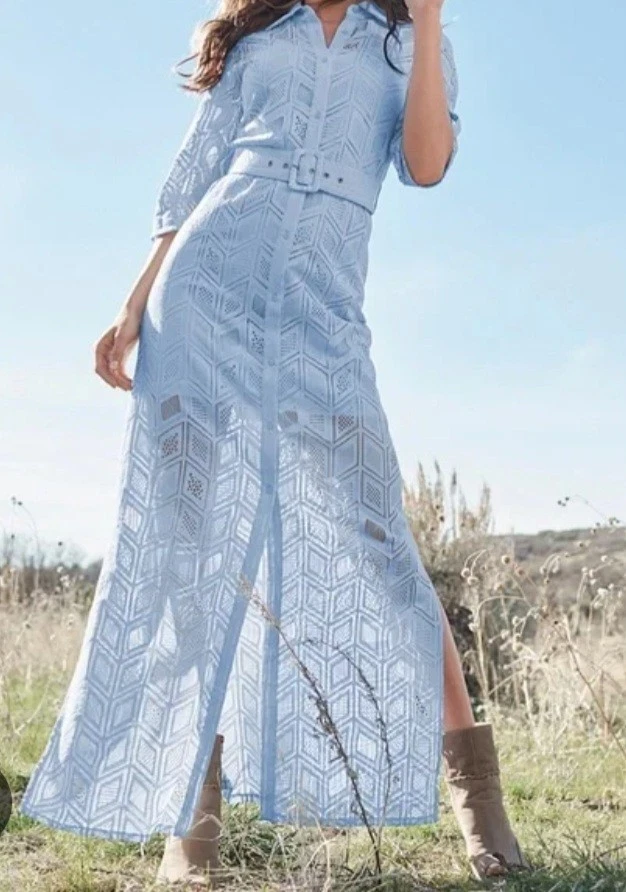 off the shoulder long sleeve cocktail dress Opal Pink Long Sleeve Maxi Dress - US 4 main image 0