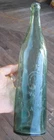 Pale aqua 26oz tall vinegar crown seal PERTH GLASSWORKS Horseshoe trademark W.A