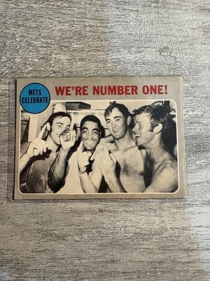 1970 OPC Baseball Card #198 Mets Celebrate We're Number One! Nolan Ryan VG