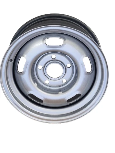 Extreme Classic Muscle 5 Slot Steel Wheel 14x5" 5/114.3 6P Silver 62cb - Picture 4 of 6