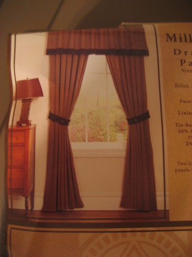 Ruff Hewn Millbrook Drapery Pannels with tie back AND matching Valance NEW $230 - Picture 5 of 7