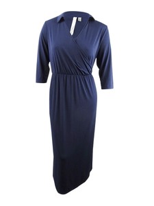 plus size faux wrap maxi dress