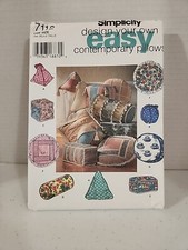 Simplicity Sewing Pattern 7112 UNCUT: Pillows Vintage 1996