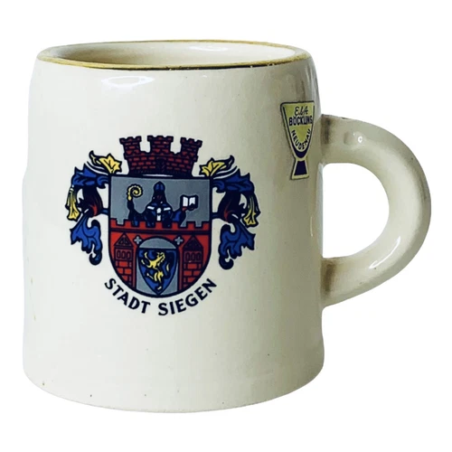 E&A Bockling Neudenau Seit Germany STADT SIEGEN Hand Painted Demitasse Cup