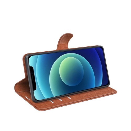 iPhone 13 Mini Kunstleder Folio Braun - Bild 1 von 5