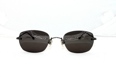 Made In Japan John Varvatos Roseland Storm//Silver Round Sunglasses V528STO52