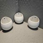 5" White Ceramic Wall Pockets Plant Hangers