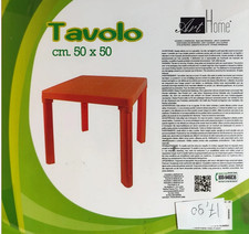 Tavolino per bambini 50x50x45 cm disponibile in tre colori plastica