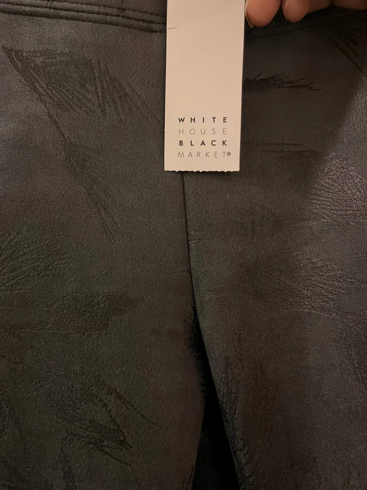 Leggings femininas veganas de camurça preta tamanho 4P toque macio ioga elástica - Imagem 4 de 4