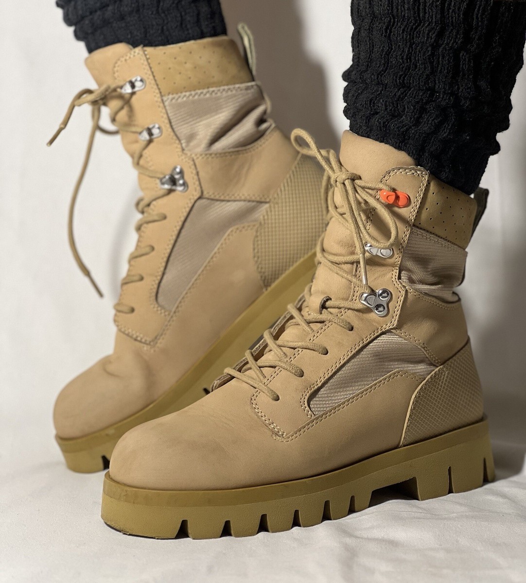 【関税込み】Heron Preston ベージュ ミリタリーブーツ Heron Preston Military Boots Beige Size 39 With Original Box