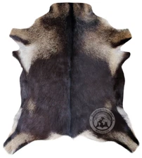 Real Goatskin Rug Exotic Tones - Size 2-2.5 X 2.5-3'