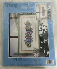 Vintage Candamar Designs  Teacup Stack  Counted Cross Stich Kit