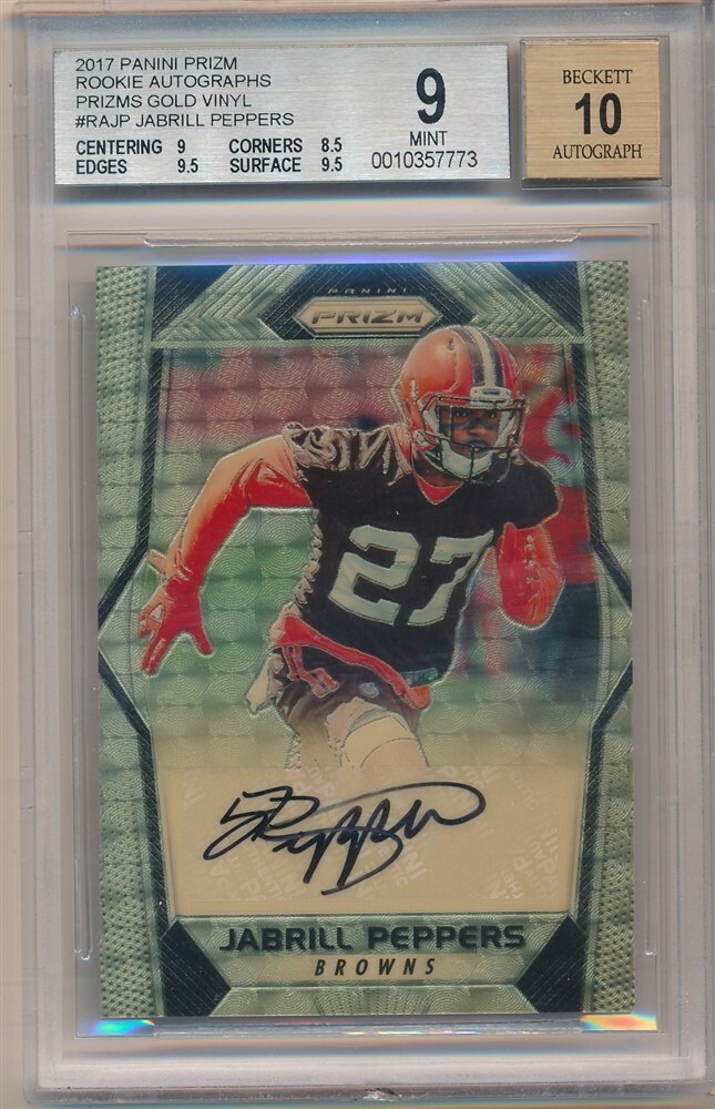 Jabrill Peppers Panini Prizm Rookie Autographs #JP Gold