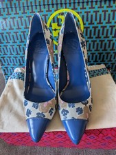 Tory Burch Navy Cream Pumps Heels size 9.5