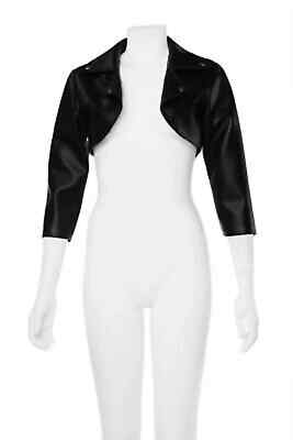 Black Jacket Decent Women's Handmade 100% Genuine Crop Leather Motorcycle Biker