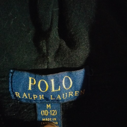 Polo Ralph Lauren black full zip hoodie medium 10 - 12 boys - Picture 4 of 8