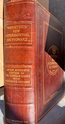 Vintage 1926 Webster's New International Dictionary (G & C Merriam