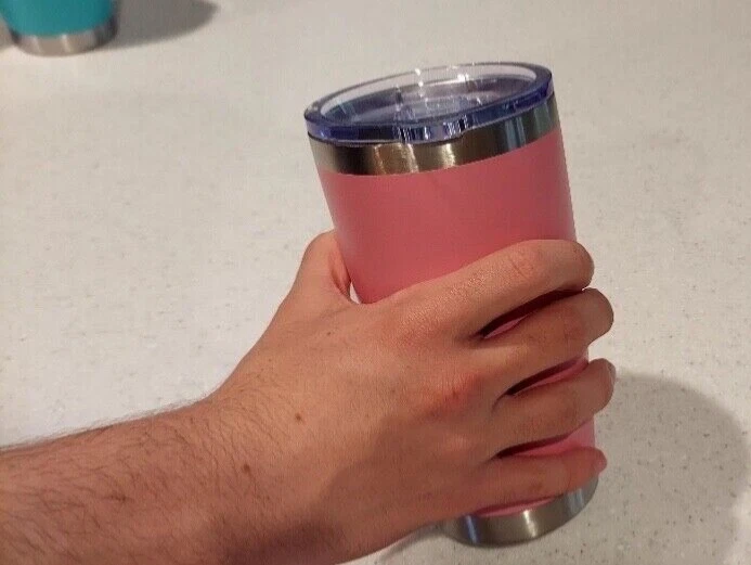 tumbler pink 20oz  (Holds temperature better than YETI)