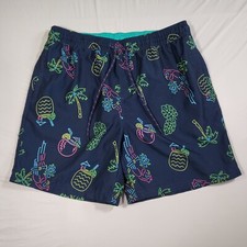 No Boundaries Board Short Mens Medium 32-34 Tropical Print Elastic Waist Lined