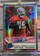 2019 PANINI DONRUSS OPTIC DEVIN WHITE ROOKIE, #192, SILVER HOLO, AUTO, 08/99