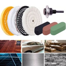 Buffing Wheel And Polishing Compound Kit Complete For Bench Grinder 4 Inch 8-PCS