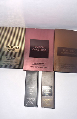 5 Tom Ford Parfüm Noir Cafe Rose Oud Minerale Oud Wood Bois Marocain Proben