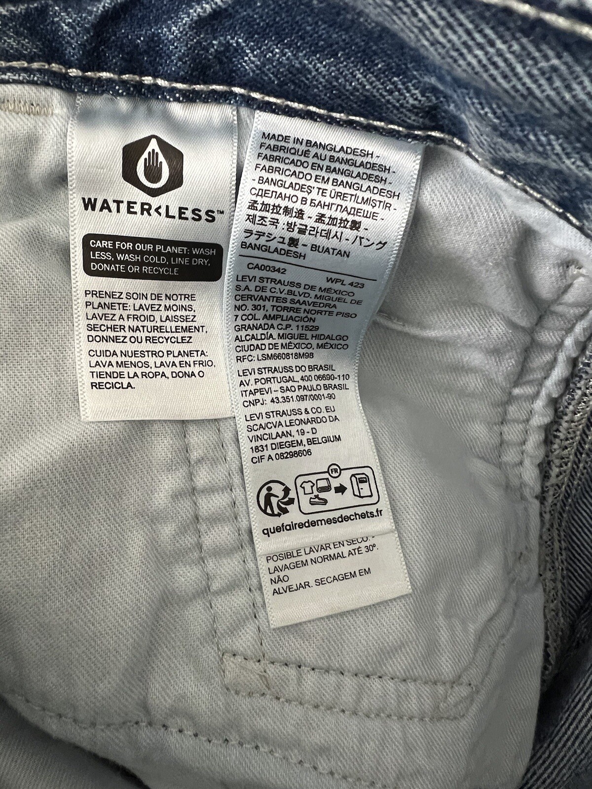 LEVI'S ORIGINAL High Rise Carpenter Blue Jeans W33 L32 100% Cotton Loose Comfort