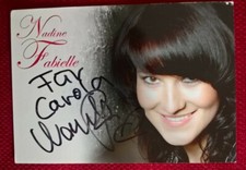 Original-Autogramm von Nadine Fabielle, Farbbild-Karte, Postkartengröße