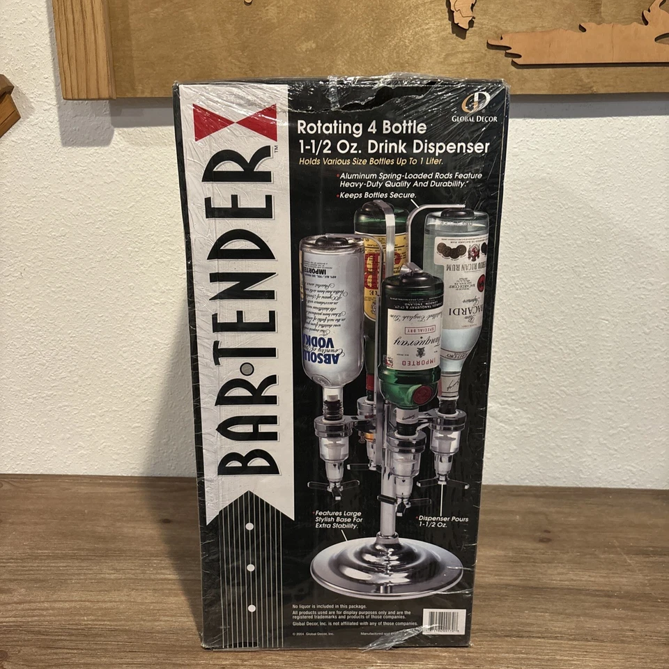 Dispensador de licor Bar-Tender 4 botellas vino cerveza alcohol bebida bar bebida SELLADO Foto 4 de 4
